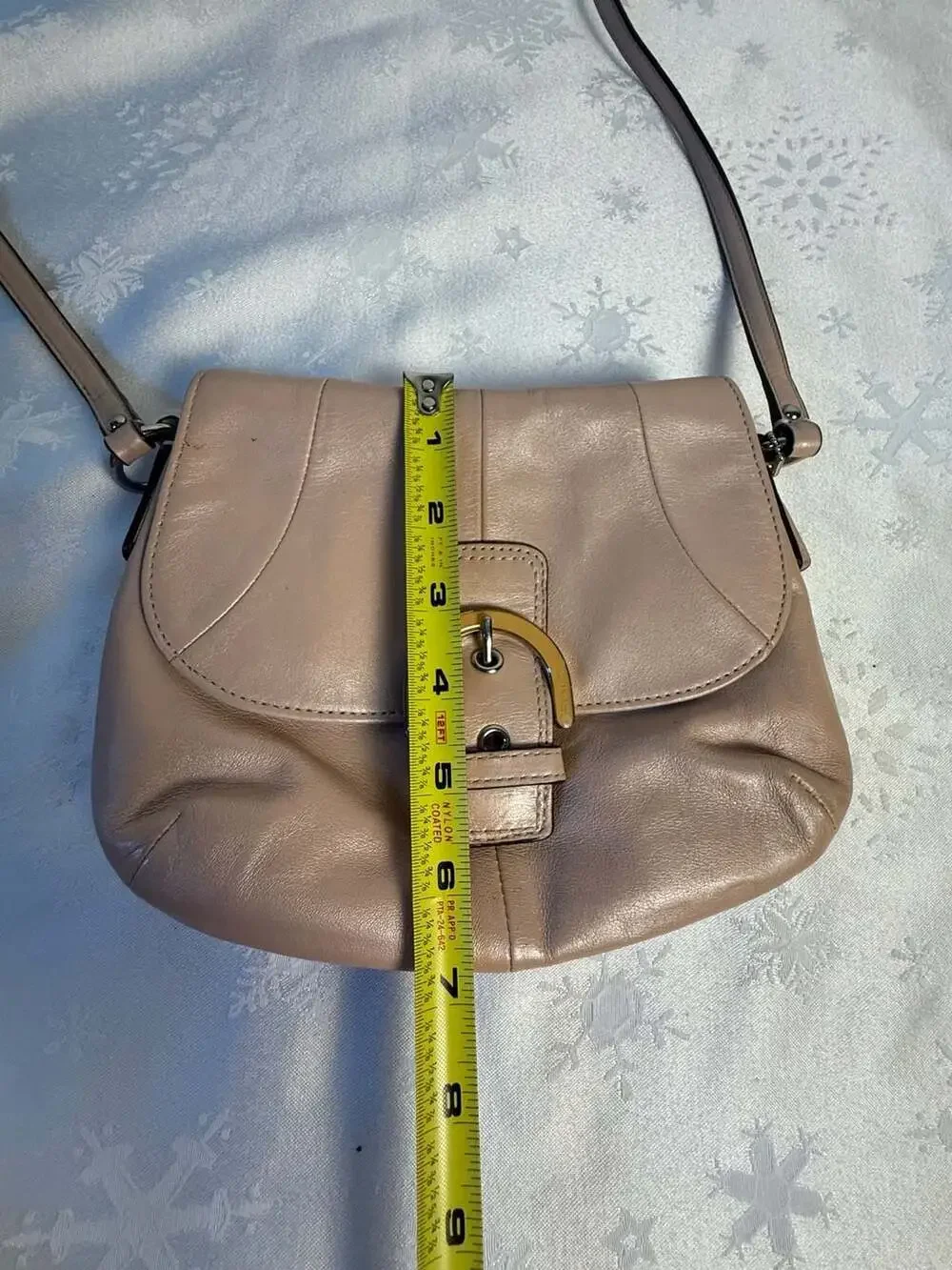 Vintage Y2K Coach Soho Pink Leather Flap Buckle Crossbody Shoulder Bag Purse